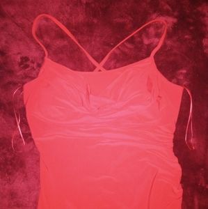 Morgan &Co Long Neck Dress with Ruched Side